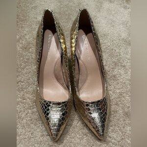 BCBGeneration Women's Gold Textured Heels